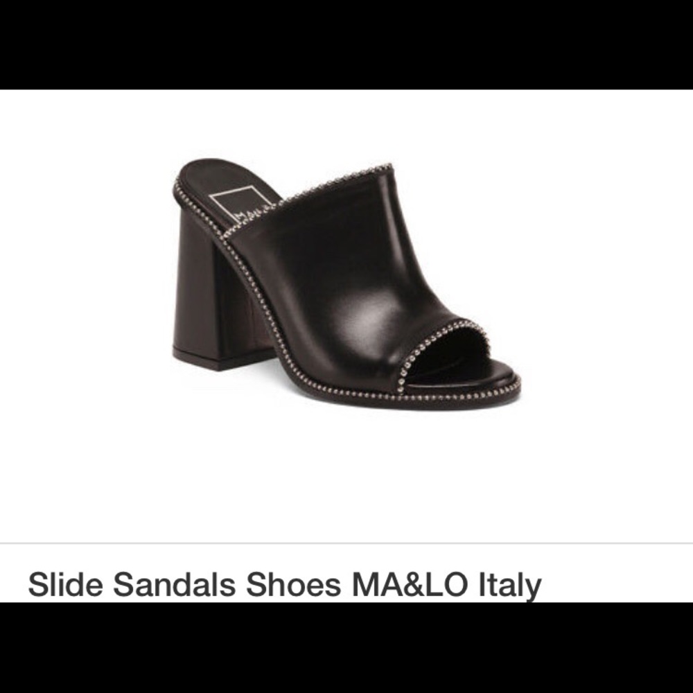 Ma&Lo Slide Sandals, New, Black, Size 10